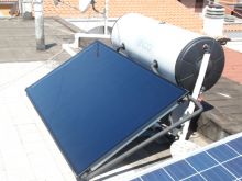 Impianto Solare Termico a circolazione naturale su tetto piano